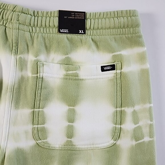 Vans 1966 Big Kids Youth Mind Fleece Short Celadon Green White Tie Dye Size XL - Picture 6 of 14